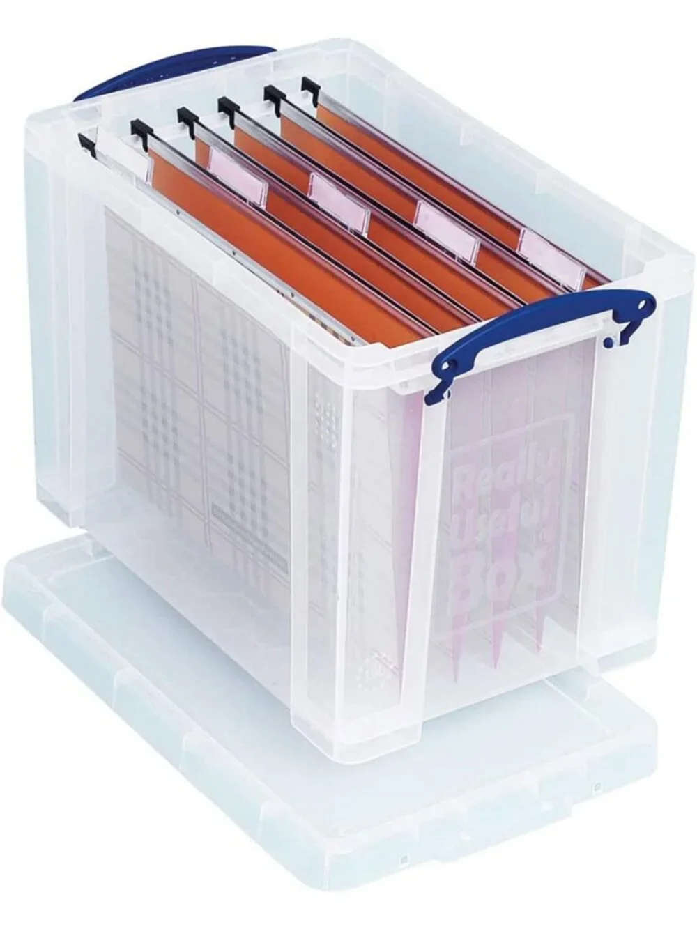 Clear Stackable Storage Bins with Snap Lid & Clip Lock Handles - 19L, 4 Pack